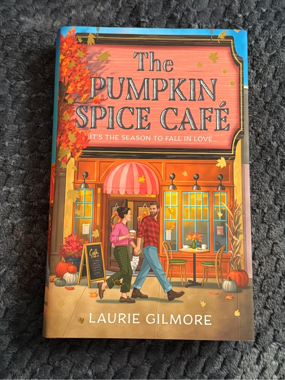The Pumpkin Spice Café - Fall-Themed Hardcover (Orange, Pink)